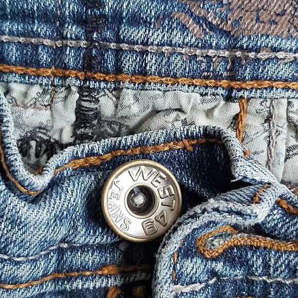 GIRLS Size 26 West 49 Jeans Denim Cotton Straight Legged Low Rise Jeans - Picture 4 of 8